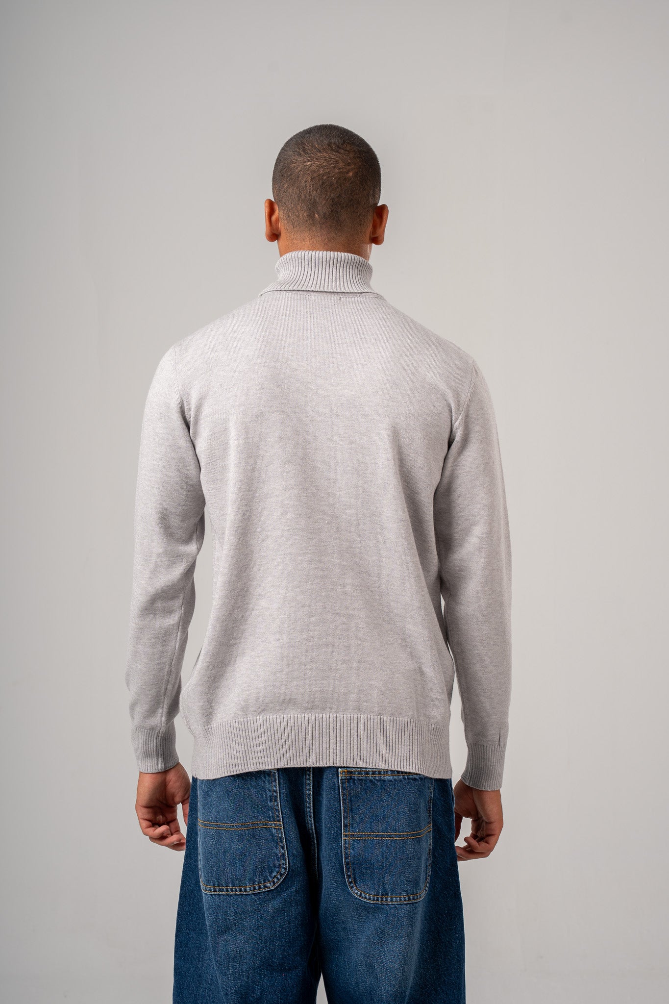 Grey Turtle Neck Pullover
